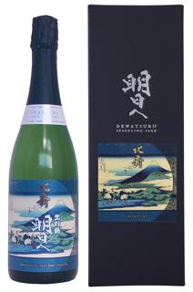 出羽鶴 awa sake 明日へ ー葛飾北斎ラベルー